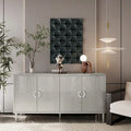 Stylish and Functional 4-Door Storage Cabinet with pine legs