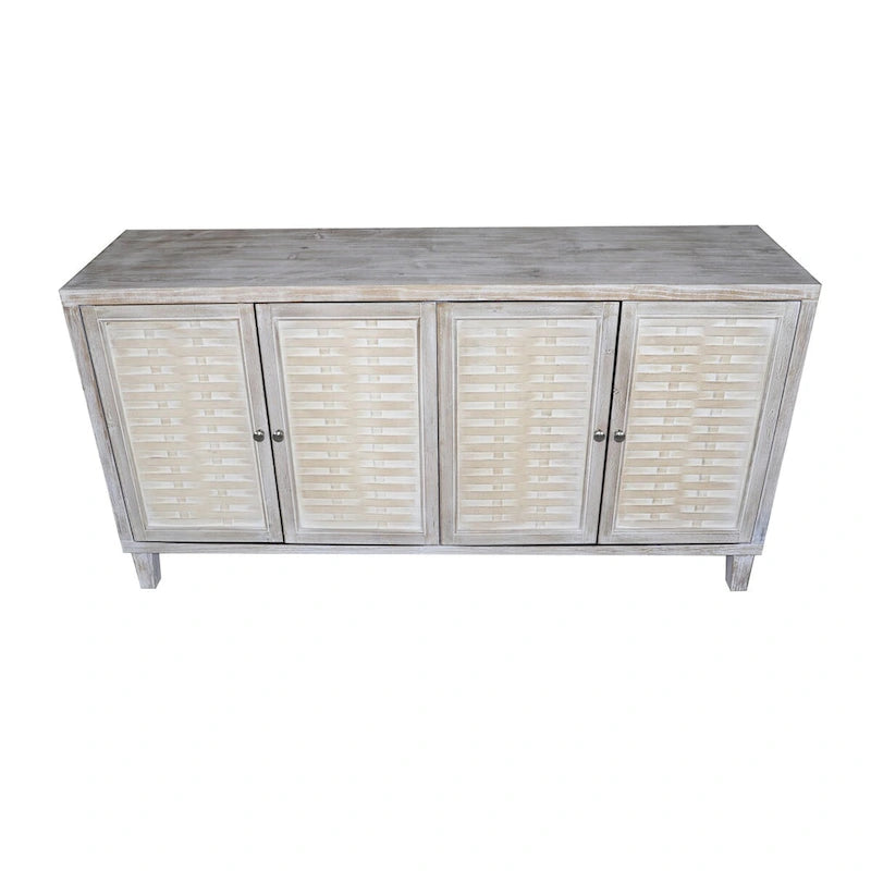 Accent Cabinet 4 Door Wooden Cabinet Sideboard Buffet