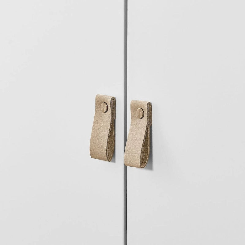 3 Doors Wooden Cabinet with Leather Handle