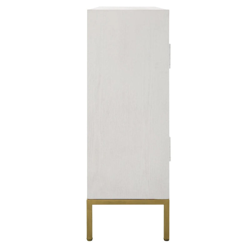 Uttermost Front Range White 2 Door Cabinet - 40.25W x 34H x 13D