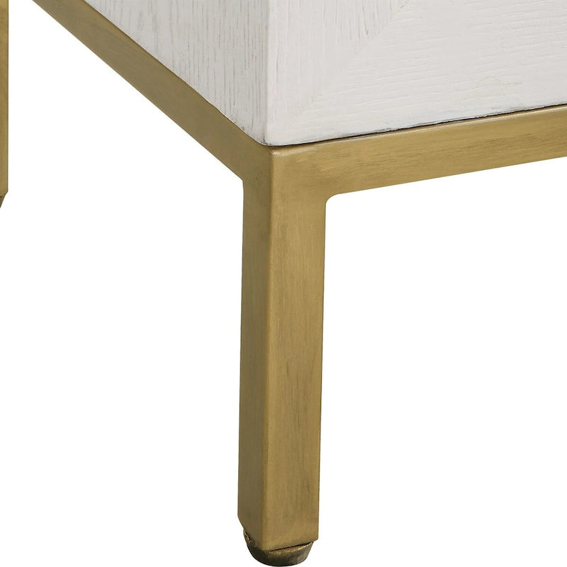 Uttermost Front Range White 2 Door Cabinet - 40.25W x 34H x 13D
