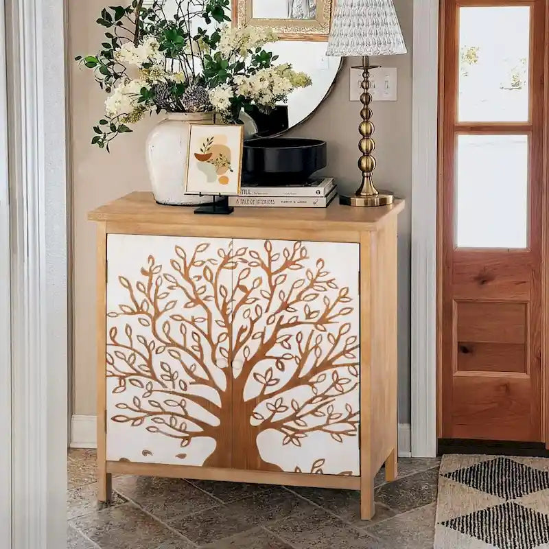 2-Door Accent Wood Storage Cabinet
