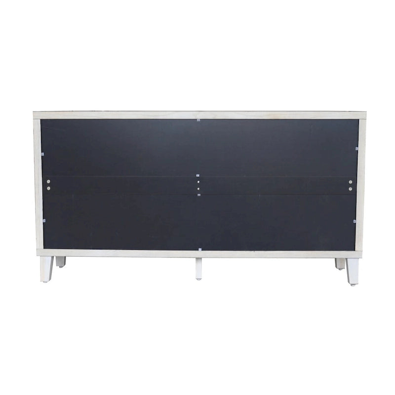 Accent Cabinet 4 Shutter Door Wooden Cabinet Sideboard Buffet