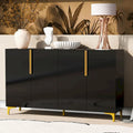 A Glossy Finish Light Luxury Storage Cabinet, Adjustable, Suitable for Living Room, Study, Hallway.