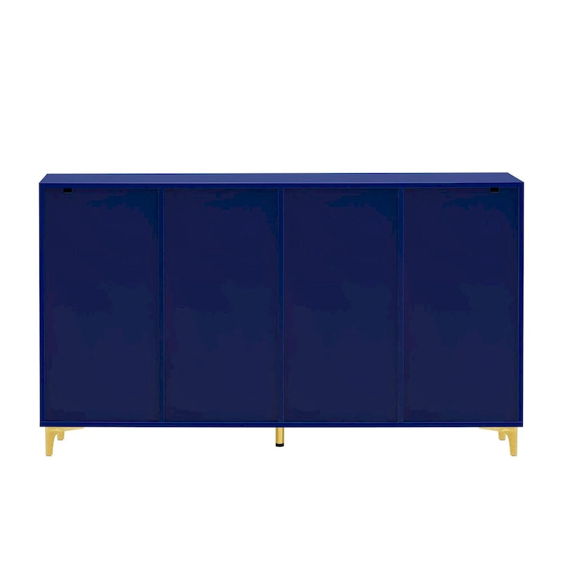A Glossy Finish Light Luxury Storage Cabinet, Adjustable, Suitable for Living Room, Study, Hallway.