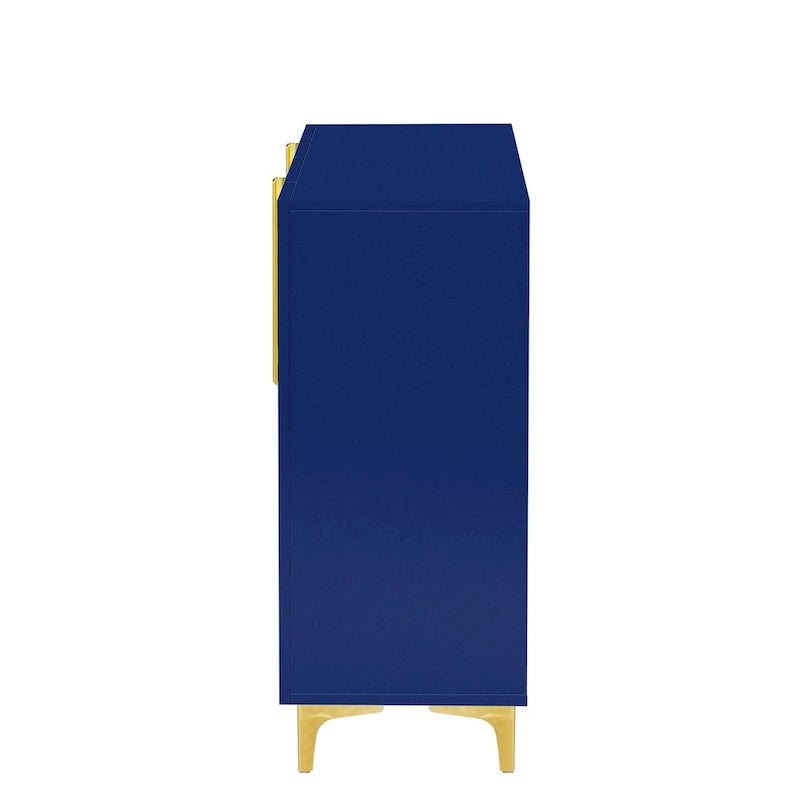 A Glossy Finish Light Luxury Storage Cabinet, Adjustable, Suitable for Living Room, Study, Hallway.