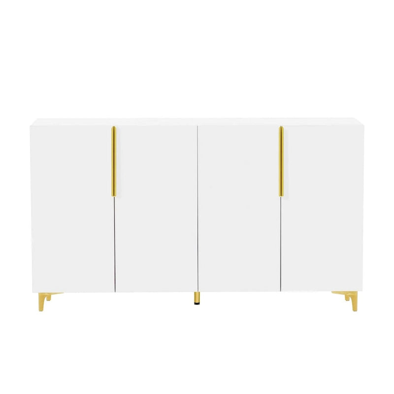 A Glossy Finish Light Luxury Storage Cabinet, Adjustable, Suitable for Living Room, Study, Hallway.