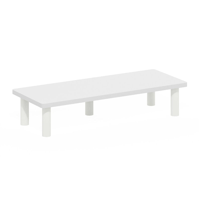 Furinno Turn-N-Tube Monitor Riser Stand, White/White - N/A