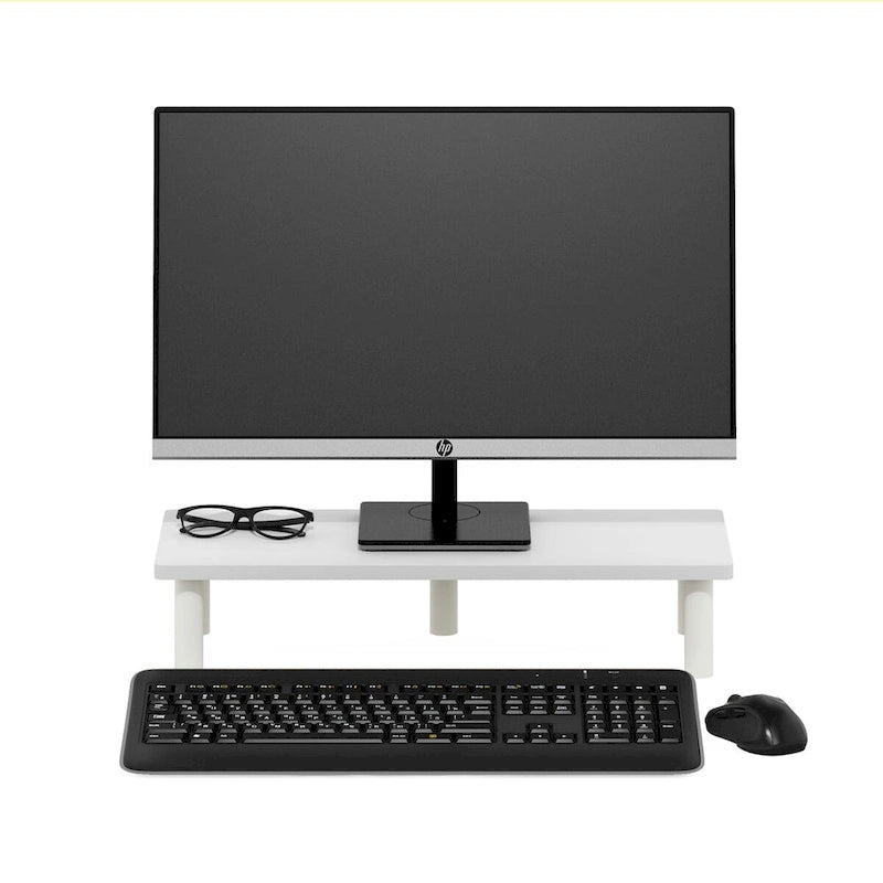 Furinno Turn-N-Tube Monitor Riser Stand, White/White - N/A