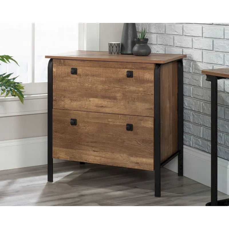 Station House Lateral File Etched Oak