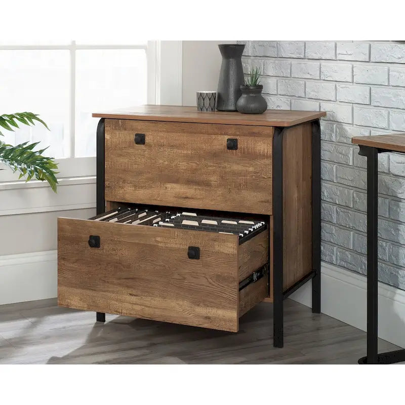 Station House Lateral File Etched Oak