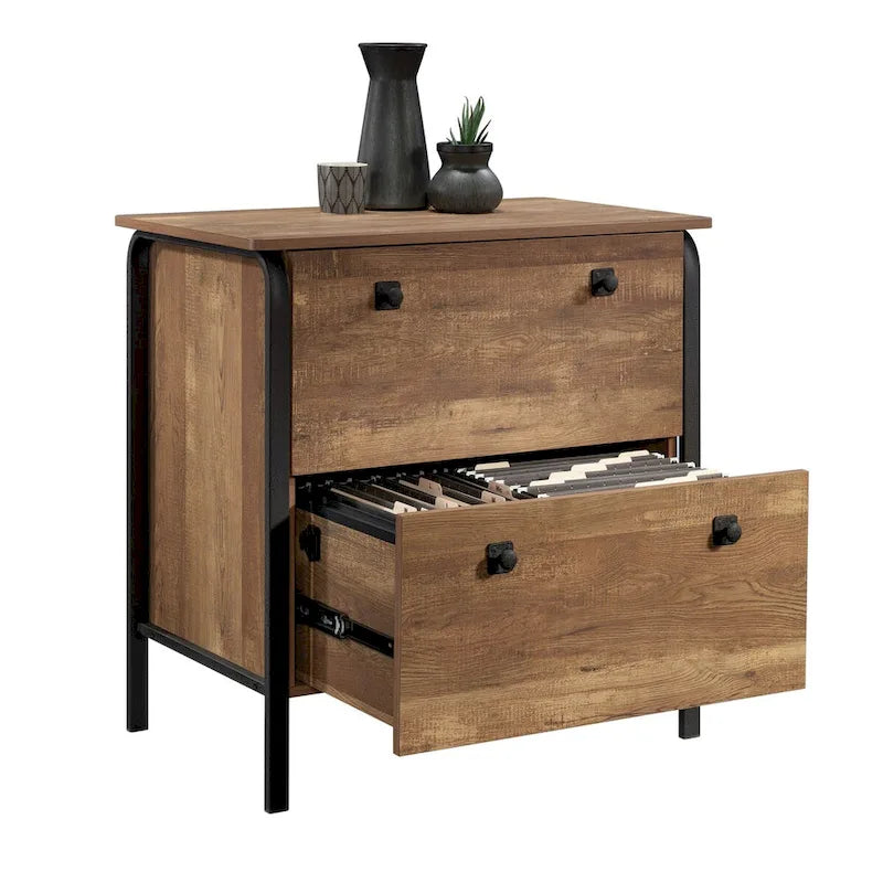 Station House Lateral File Etched Oak