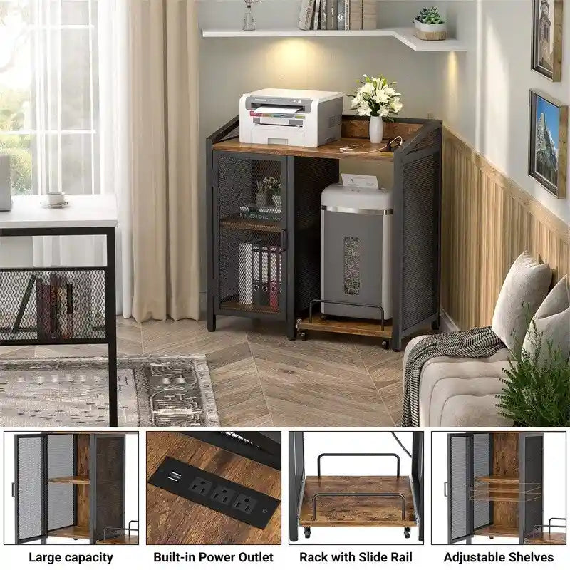 3-Tier Office Filing Cabinets - 16.5D x 31.5W x 34H