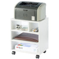 Wooden Office Storage Printer Stand with Wheels