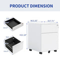 2 Drawer Mobile File Cabinet with Lock