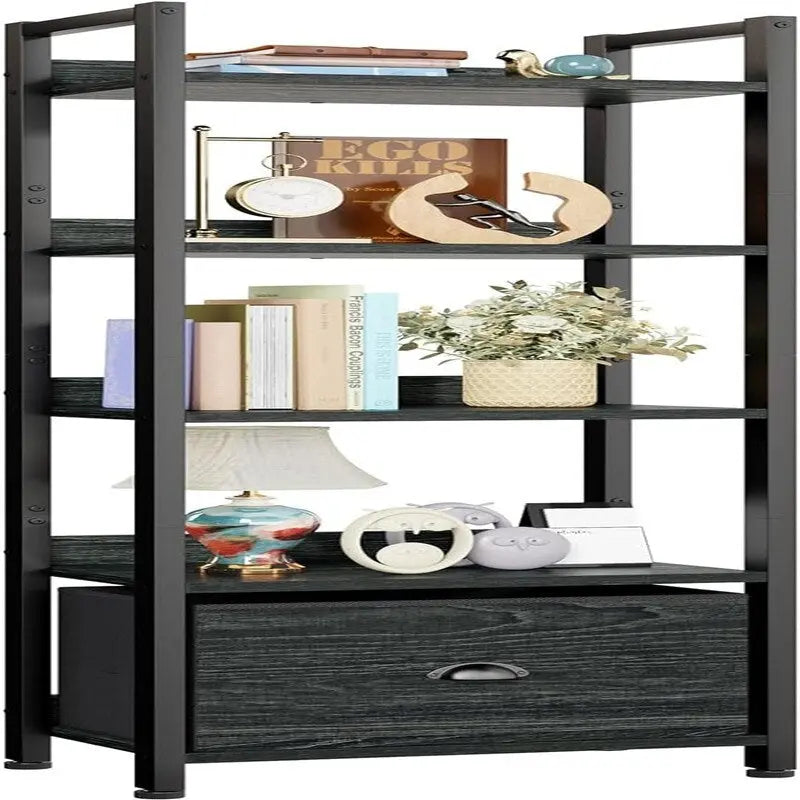 5 Tier Bookshelf with Drawer