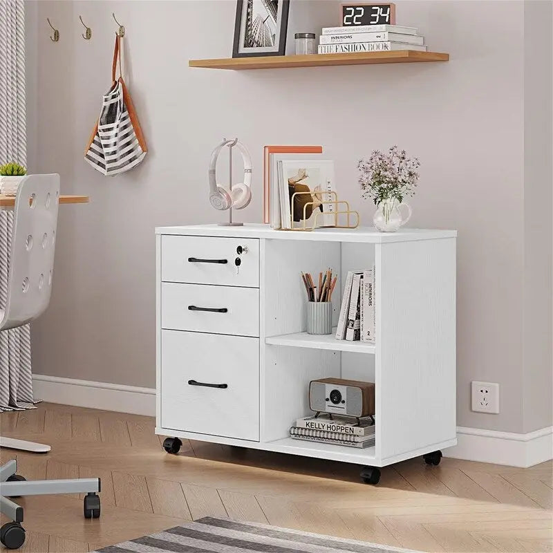 3 Drawer File Cabinets - 34.6D x 18.1W x 6.9H
