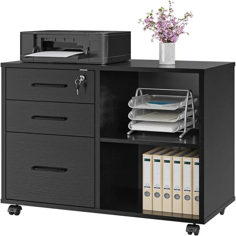 3 Drawer File Cabinets - 34.6D x 18.1W x 6.9H