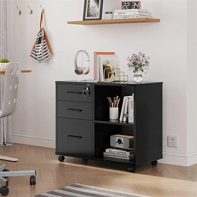 3 Drawer File Cabinets - 34.6D x 18.1W x 6.9H