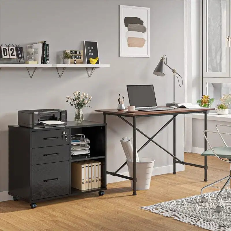 3 Drawer File Cabinets - 34.6D x 18.1W x 6.9H