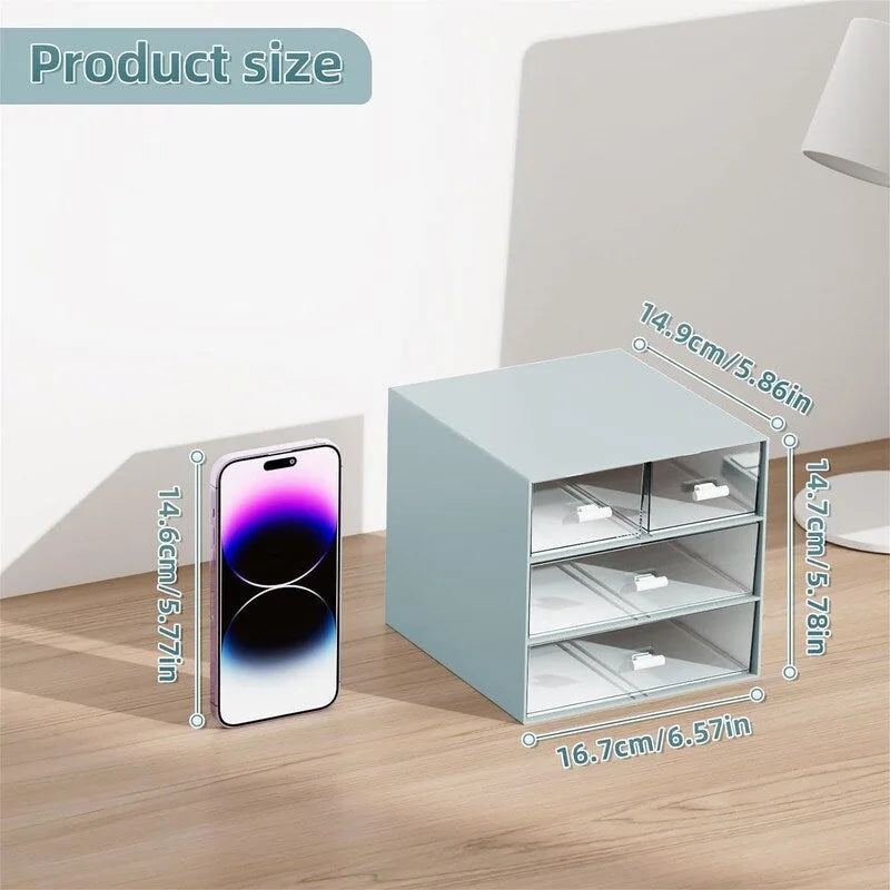 Desk Organizer with 4 Drawers - 9.05D x 6.69W x 2.09H