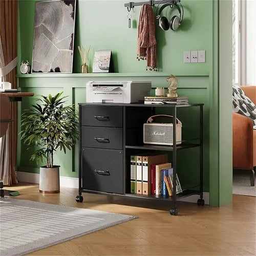 3 Drawer Mobile File Cabinet - 15.75D x 29.53W x 26.77H