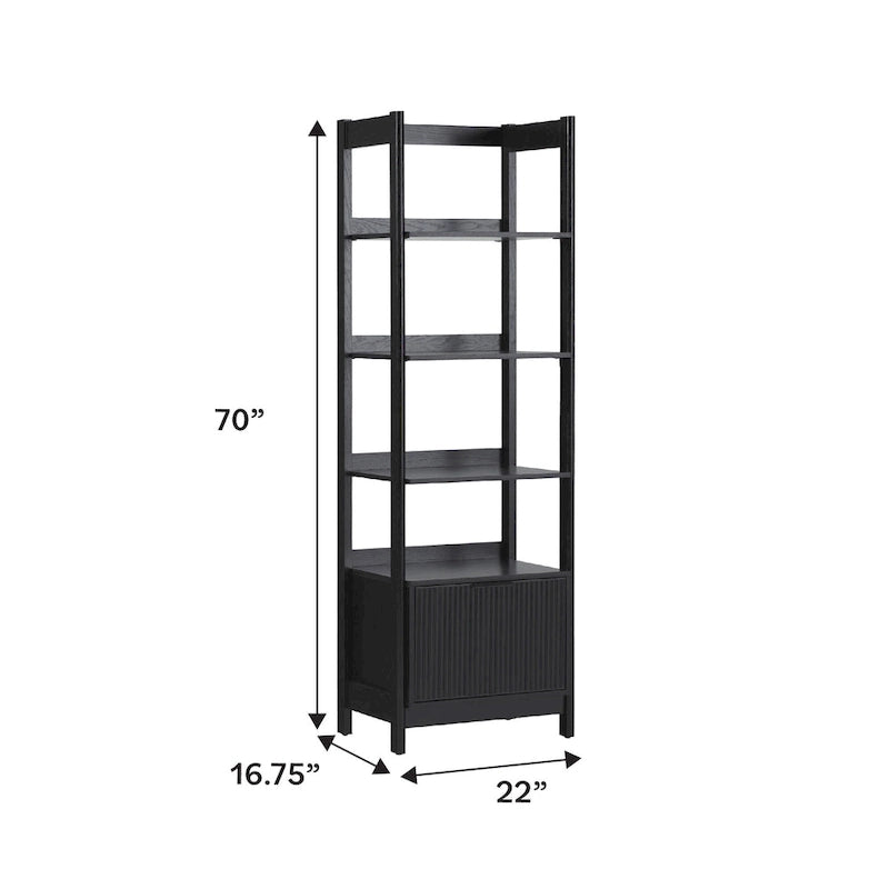 Middlebrook Designs 22 Narrow Bookshelf with Drawer