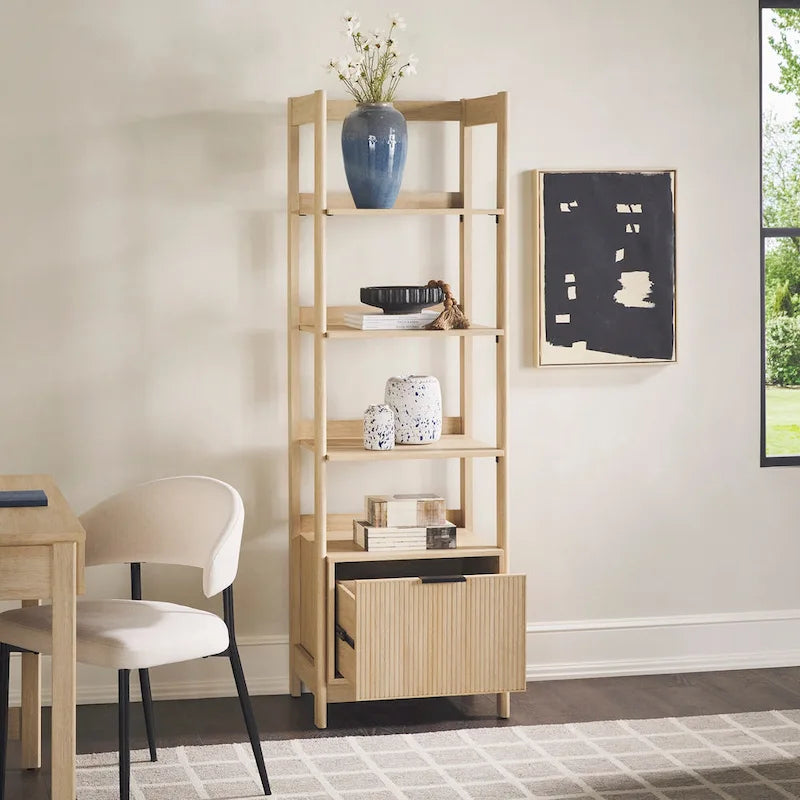 Middlebrook Designs 22 Narrow Bookshelf with Drawer