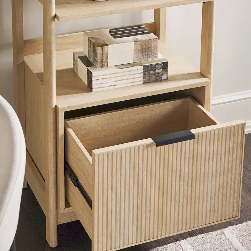 Middlebrook Designs 22 Narrow Bookshelf with Drawer