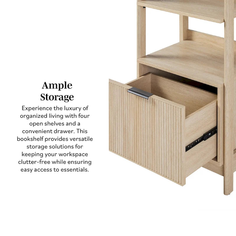 Middlebrook Designs 22 Narrow Bookshelf with Drawer
