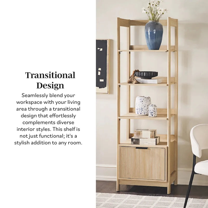 Middlebrook Designs 22 Narrow Bookshelf with Drawer