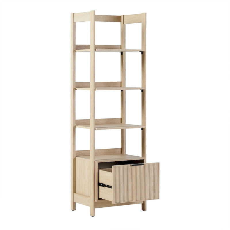 Middlebrook Designs 22 Narrow Bookshelf with Drawer