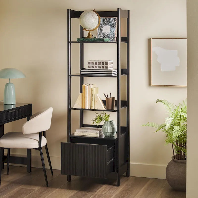 Middlebrook Designs 22 Narrow Bookshelf with Drawer