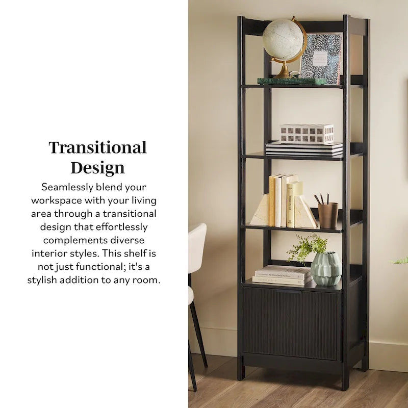 Middlebrook Designs 22 Narrow Bookshelf with Drawer