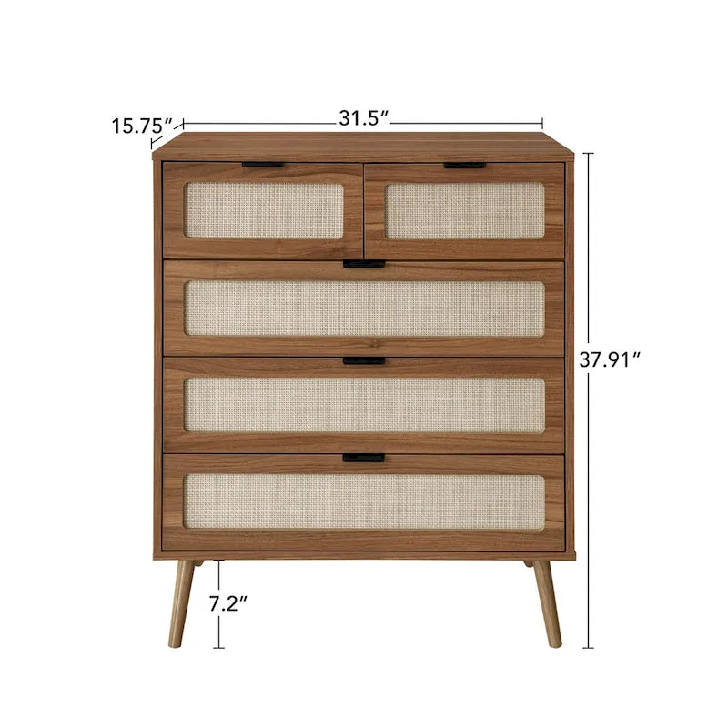 5 Drawer Cabinet Accent Storage Cabinet