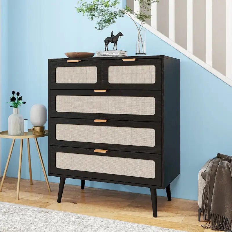 5 Drawer Cabinet Accent Storage Cabinet
