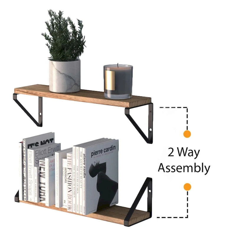 Wallniture Ponza 17inch Long, 4.5 Deep Wooden Shelves, Shelf for Kitchen