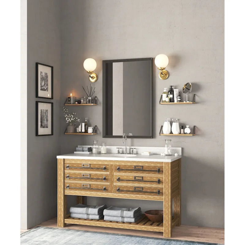 Wallniture Ponza 17inch Long, 4.5 Deep Wooden Shelves, Shelf for Kitchen