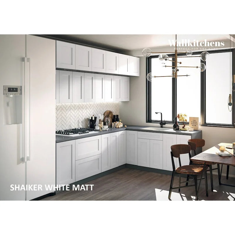 Kitchen Radiance Collection White Matte Color Base Size 9Ft Wide - 108x85