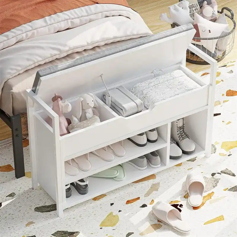 Shoe Storage Bench - 11.8D x 35.4W x 24.4H