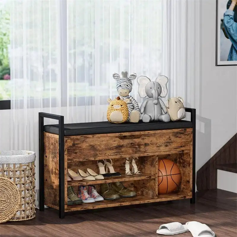 Shoe Storage Bench - 11.8D x 35.4W x 24.4H