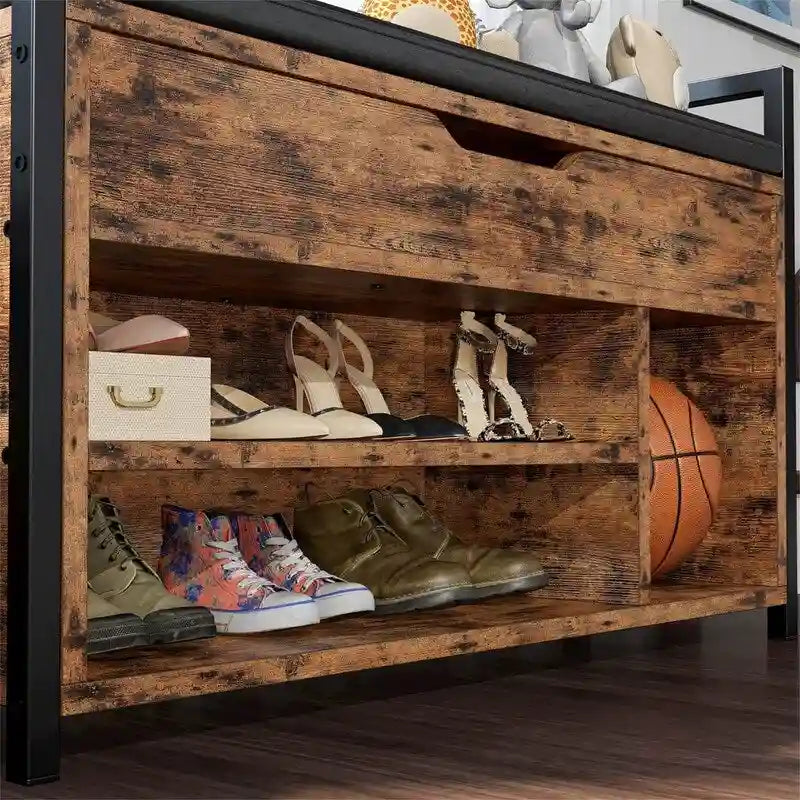Shoe Storage Bench - 11.8D x 35.4W x 24.4H