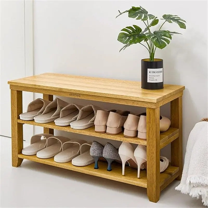 Bench 2-Tier Wood Heavy Duty - 11.81D x 31.5W x 16.54H
