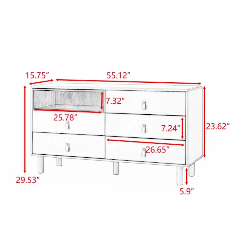 With 5 drawers storage cabinet drawer cabinet multifunctional storage cabinet modern drawer cabinet