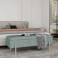 Rectangular Upholstered Storage Bench with Padded Seat and Storage Chest