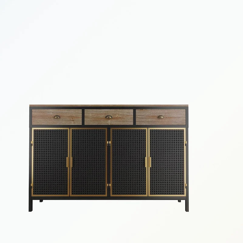 4 Doors Modern Sideboard with 3 Top Drawers