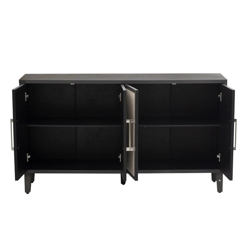 Light Luxury Style Cabinet with Four Linen Cabinet Doors,Suitable for Living Room,Study Room,Entrance
