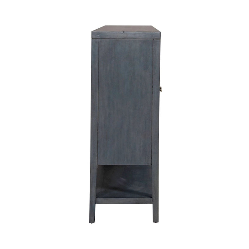 Circle View Blue Dusk Four Door Accent Cabinet