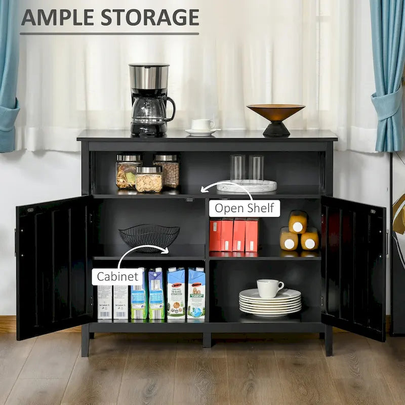 Sideboard Buffet Cabinet with 2 Doors and Adjustable Shelves