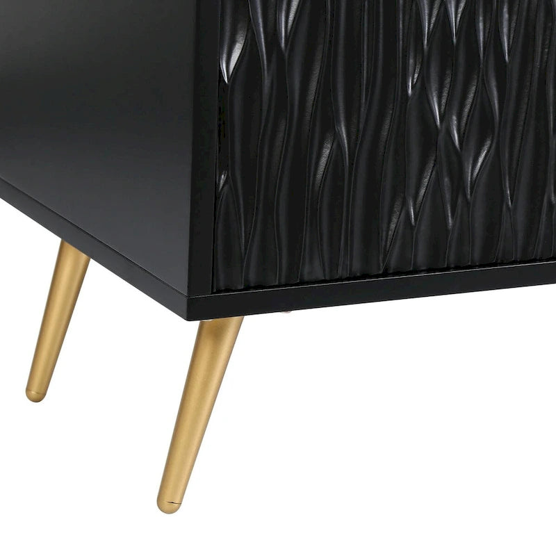 Modern Glam 2-Door Accent Sideboard Entryway Cabinet Storage Dining Room Buffets Credenza Living room